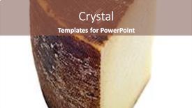  Presentation with white cheese - Colorful PPT theme enhanced with piece-of-manchego-cheese backdrop and a tawny brown colored foreground