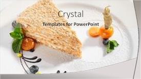  Presentation with sweet pastry - Slide set featuring piece-of-napoleon-cake-creamy background and a lemonade colored foreground