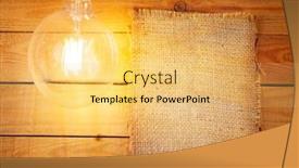  Presentation with canvas - Presentation theme consisting of piece-of-old-canvas-hanging background and a yellow colored foreground