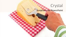  Presentation with cube - Cool new PPT layouts with piece of old cheese in cube shape backdrop and a lemonade colored foreground