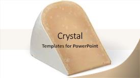  Presentation with white cheese - Presentation theme having old mature white organic goat background and a lemonade colored foreground