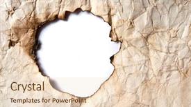  Presentation with burning paper - Presentation theme with piece of old paper background and a lemonade colored foreground