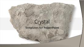  Presentation with plaster - PPT theme with piece of old plaster isolated background and a light gray colored foreground