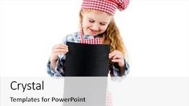  Presentation with chef - Theme enhanced with piece of paper with free background and a white colored foreground