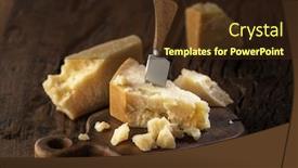  Presentation with cheese - Colorful theme enhanced with piece-of-parmesan-cheese backdrop and a wine colored foreground