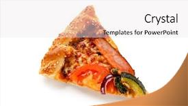  Presentation with pizza - Slides enhanced with piece of pizza with beacon background and a sky blue colored foreground