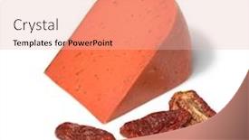  Presentation with white cheese - PPT layouts consisting of piece-of-red-pesto-gouda background and a lemonade colored foreground