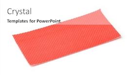  Presentation with plastic packaging - Slide deck with piece-of-red-plastic-perforated background and a white colored foreground