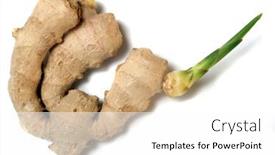  Presentation with root - Presentation design consisting of piece-of-root-ginger background and a white colored foreground