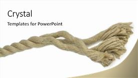  Presentation with weakness - Beautiful slides featuring piece of rope photo icon for power reliability and weakness backdrop and a white colored foreground