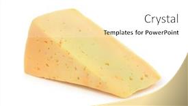  Presentation with white cheese - Presentation featuring piece-of-semi-hard-cheese background and a white colored foreground