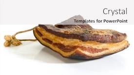  Presentation with bacon - PPT layouts featuring piece-of-smoked-bacon-studio background and a white colored foreground