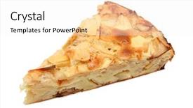  Presentation with homemade pastry apple pie pies - Beautiful slide set featuring piece of sweet apple pie backdrop and a white colored foreground
