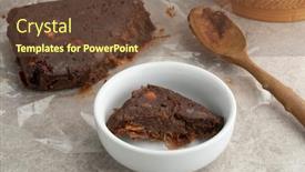  Presentation with bowl - Presentation theme with piece-of-tamarind-paste-close background and a tawny brown colored foreground