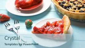  Presentation with american flag - Beautiful PPT theme featuring piece of tasty american flag backdrop and a light blue colored foreground