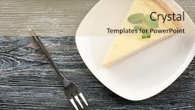  Presentation with cheesecake - Beautiful slide deck featuring piece of tasty cheesecake backdrop and a lemonade colored foreground