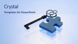  Presentation with last - Audience pleasing presentation theme consisting of piece of the jigsaw puzzle backdrop and a  colored foreground