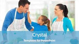  Presentation with piece of the pie - Beautiful PPT theme featuring piece of tomato in kitchen backdrop and a teal colored foreground