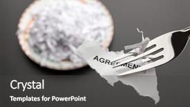  Presentation with piece of the pie - PPT theme consisting of piece of torn agreement background and a  colored foreground