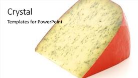  Presentation with white cheese - Theme enhanced with piece of traditional frisian cheese background and a  colored foreground