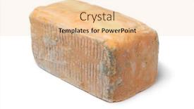  Presentation with traditional - Presentation theme featuring piece-of-traditional-taleggio-dop background and a lemonade colored foreground