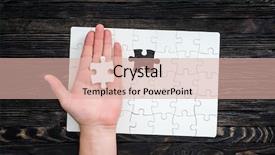  Presentation with brain puzzle - Colorful slide deck enhanced with piece of white uncomleted puzzle backdrop and a lemonade colored foreground