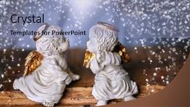  Presentation with falling snow - Slides consisting of piece of wood falling background and a  colored foreground