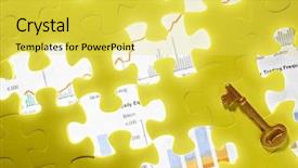  Presentation with yellow - PPT layouts consisting of piece of yellow jigzaw puzzle background and a yellow colored foreground