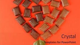  Presentation with shape heart - Cool new theme with pieces arranged in heart shape backdrop and a red colored foreground