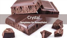  Presentation with white chocolate - Beautiful presentation featuring pieces of chocolate bar isolated backdrop and a tawny brown colored foreground