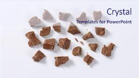  Presentation with white chocolate - Theme having pieces of chocolate on white background and a sky blue colored foreground