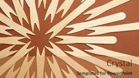  Presentation with brown - Theme enhanced with pieces-of-disposable-wooden-forks background and a  colored foreground