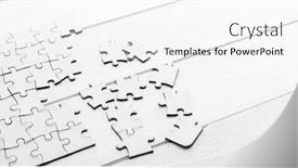  Presentation with jigsaw - Slide deck featuring pieces-of-empty-jigsaw-puzzle background and a white colored foreground