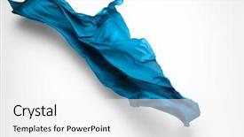  Presentation with puzzly pieces flying in - Slide deck enhanced with pieces of fabric flying high background and a white colored foreground