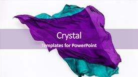  Presentation with purple green - Slide deck having pieces of green and purple background and a  colored foreground