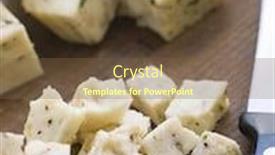  Presentation with cheese - Presentation enhanced with pieces of paneer cheese background and a tawny brown colored foreground