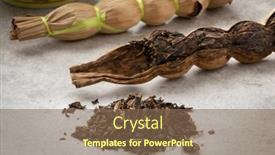  Presentation with black tea - Slides featuring pieces-of-peeled-black-chinese background and a violet colored foreground