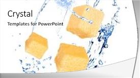  Presentation with pineapple - Amazing PPT theme having pieces of pineapple with water splash over white backdrop and a white colored foreground