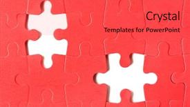  Presentation with abstract puzzle - Audience pleasing PPT theme consisting of pieces of puzzle - abstract background backdrop and a dark gray colored foreground