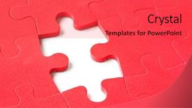  Presentation with abstract puzzle - Colorful slides enhanced with pieces of puzzle - abstract background backdrop and a red colored foreground