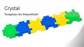  Presentation with strategy - Beautiful slide deck featuring pieces of puzzle isolated backdrop and a white colored foreground