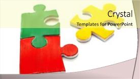  Presentation with autism puzzle - PPT layouts featuring pieces of puzzle on white background and a blonde colored foreground