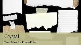  Presentation with black paper - Beautiful presentation design featuring pieces of torn paper backdrop and a mint green colored foreground