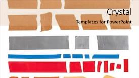  Presentation with tape - Beautiful slides featuring pieces of various sticky tape backdrop and a  colored foreground