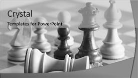  Presentation with chess pieces - Slides enhanced with pieces on a chess board background and a light gray colored foreground