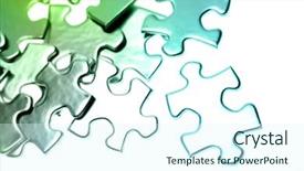  Presentation with jigsaw - PPT layouts consisting of pieces scattered on color background background and a sky blue colored foreground