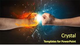  Presentation with fire fighting - PPT layouts with pieces with fire and water background and a wine colored foreground