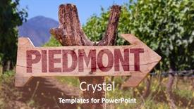  Presentation with winery - PPT layouts with piedmont wooden sign with winery background background and a tawny brown colored foreground