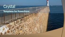  Presentation with france history philosophy - Colorful presentation enhanced with seawall - pier and beacon in sables backdrop and a ocean colored foreground