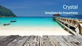  Presentation with malaysia - Presentation design enhanced with pier at perhentian islands malaysia background and a ocean colored foreground